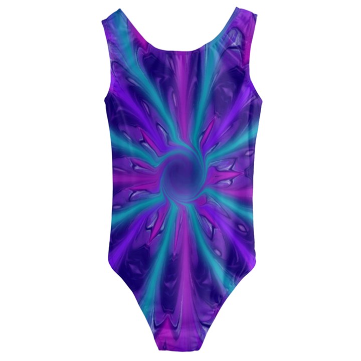 Wallpaper Tie Dye Pattern Kids  Cut-Out Back One Piece Swimsuit