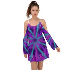 Wallpaper Tie Dye Pattern Kimono Sleeves Boho Dress by Wegoenart