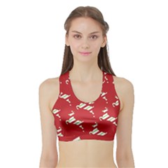 Christmas-merry Christmas Sports Bra With Border by nateshop