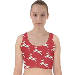 Christmas-merry Christmas Velvet Racer Back Crop Top by nateshop