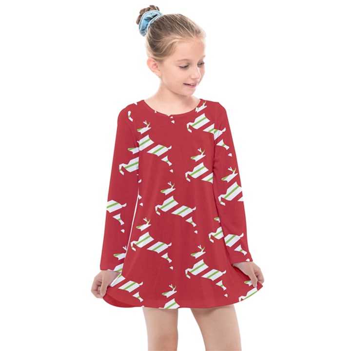 Christmas-merry christmas Kids  Long Sleeve Dress