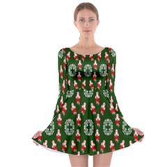 Christmas-09 Long Sleeve Skater Dress by nateshop