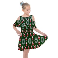 Christmas-09 Kids  Shoulder Cutout Chiffon Dress by nateshop