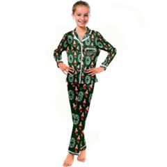 Christmas-09 Kid s Satin Long Sleeve Pajamas Set by nateshop