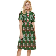 Christmas-09 Button Top Knee Length Dress by nateshop