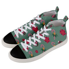 Cute ,merry Christmas Men s Mid-top Canvas Sneakers