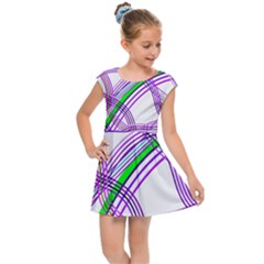 Form Background Drawing Design Kids  Cap Sleeve Dress by Wegoenart