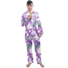 Form Background Drawing Design Men s Long Sleeve Satin Pajamas Set by Wegoenart