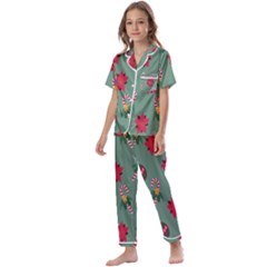 Cute ,merry Christmas Kids  Satin Short Sleeve Pajamas Set by nateshop