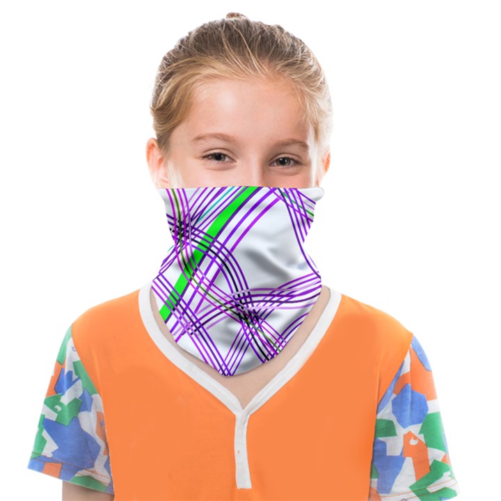 Form Background Drawing Design Face Covering Bandana (Kids)