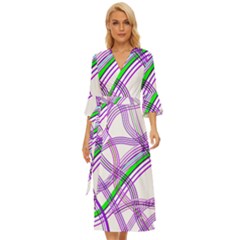 Form Background Drawing Design Midsummer Wrap Dress