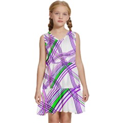 Form Background Drawing Design Kids  Sleeveless Tiered Mini Dress by Wegoenart