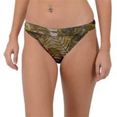 Nature Monstera Leaves Leaf Foliage Boho Style Band Bikini Bottom