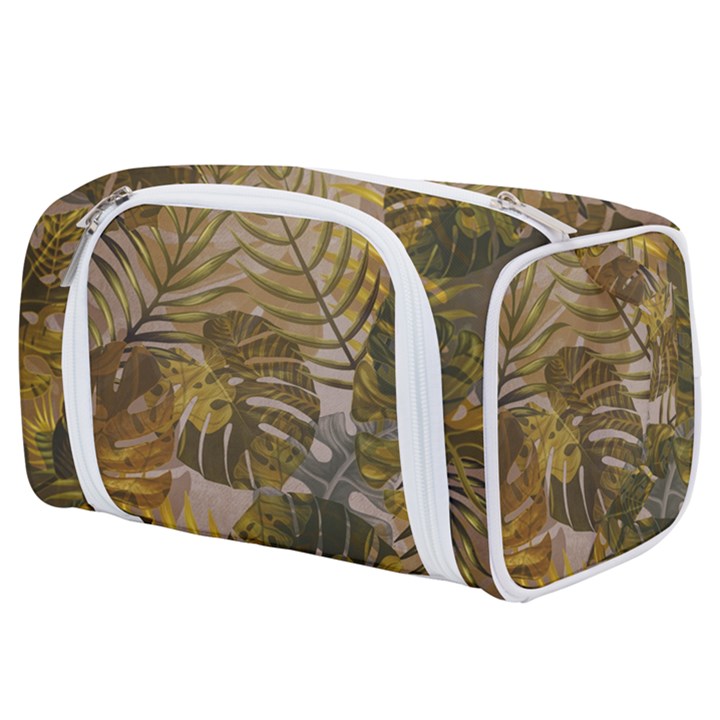 Nature Monstera Leaves Leaf Foliage Boho Style Toiletries Pouch