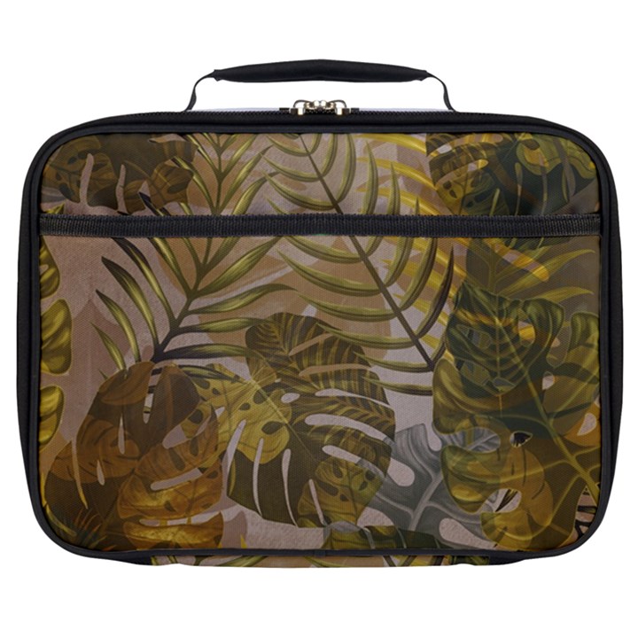 Nature Monstera Leaves Leaf Foliage Boho Style Full Print Lunch Bag