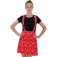 Merry Christmas,cute Velvet Suspender Skater Skirt by nateshop