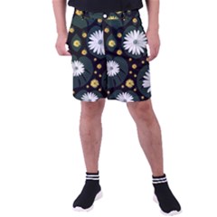 Background Pattern Texture Flower Men s Pocket Shorts by Wegoenart