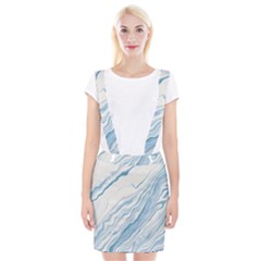 Marble Abstract Art Artistic Backdrop Braces Suspender Skirt