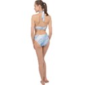 Marble Abstract Art Artistic Backdrop Halter Side Cut Swimsuit View2