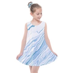 Marble Abstract Art Artistic Backdrop Kids  Summer Dress by Wegoenart