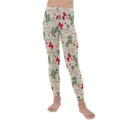 Christmas-paper Kids  Lightweight Velour Leggings