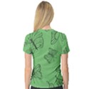 Green Nature Pattern V-Neck Sport Mesh Tee View2