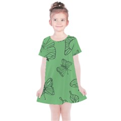 Green Nature Pattern Kids  Simple Cotton Dress by Wegoenart