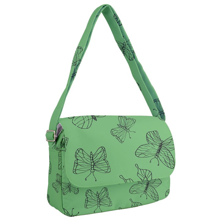 Green Nature Pattern Courier Bag