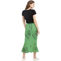 Green Nature Pattern Maxi Fishtail Chiffon Skirt View2