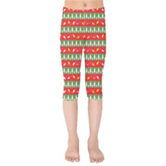 Christmas-papers Kids  Capri Leggings 