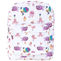 Fish Squid Bird Jellyfish Chicken Full Print Backpack by Wegoenart