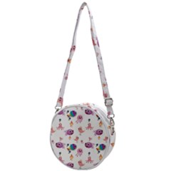 Fish Squid Bird Jellyfish Chicken Crossbody Circle Bag by Wegoenart