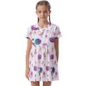 Fish Squid Bird Jellyfish Chicken Kids  Asymmetric Collar Dress View1