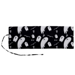 Ghost Background Halloween Roll Up Canvas Pencil Holder (m) by Wegoenart