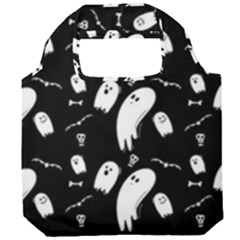 Ghost Background Halloween Foldable Grocery Recycle Bag by Wegoenart