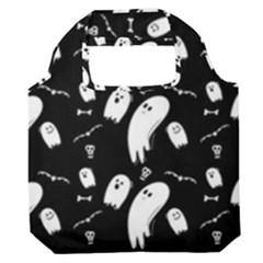 Ghost Background Halloween Premium Foldable Grocery Recycle Bag by Wegoenart