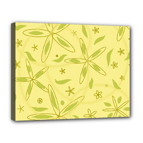 Wallpaper Floral Wallpaper Canvas 14  X 11  (stretched) by Wegoenart