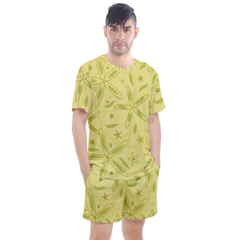 Wallpaper Floral Wallpaper Men s Mesh Tee And Shorts Set by Wegoenart