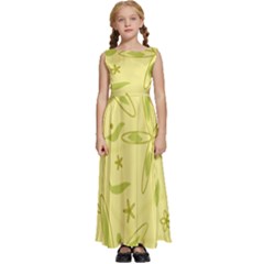 Wallpaper Floral Wallpaper Kids  Satin Sleeveless Maxi Dress