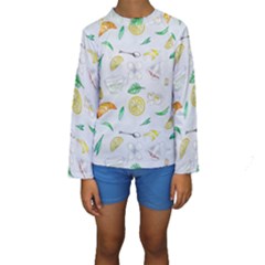 Tea Drinking Welding Tea Bag Kids  Long Sleeve Swimwear