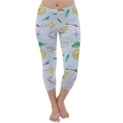 Tea Drinking Welding Tea Bag Capri Winter Leggings 