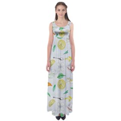 Tea Drinking Welding Tea Bag Empire Waist Maxi Dress