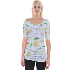 Tea Drinking Welding Tea Bag Wide Neckline Tee