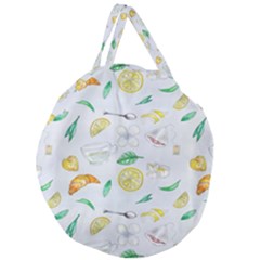 Tea Drinking Welding Tea Bag Giant Round Zipper Tote