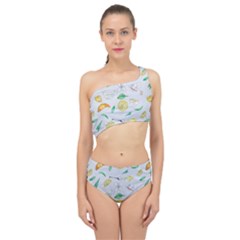 Tea Drinking Welding Tea Bag Spliced Up Two Piece Swimsuit