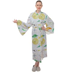 Tea Drinking Welding Tea Bag Maxi Velour Kimono