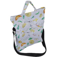 Tea Drinking Welding Tea Bag Fold Over Handle Tote Bag