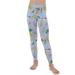 Tea Drinking Welding Tea Bag Kids  Lightweight Velour Leggings