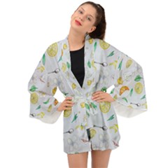 Tea Drinking Welding Tea Bag Long Sleeve Kimono