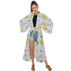 Tea Drinking Welding Tea Bag Maxi Kimono by Wegoenart